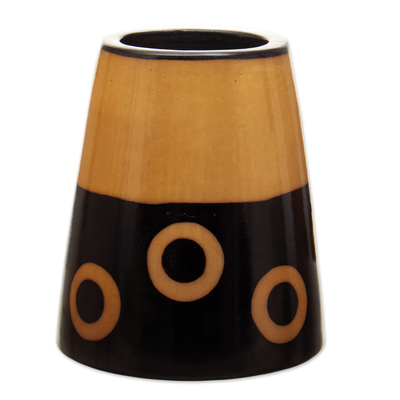 Handcrafted Modern Ceramic Chulucanas Decorative Vase