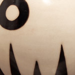 Ceramic decorative vase, 'Abstract View' - Handmade Round Ceramic Decorative Vase with Abstract Motifs