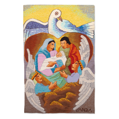 Original Handloomed Nativity Scene Tapestry