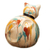 estatuilla de cerámica - Estatuilla de gato de cerámica hecha a mano con diseño colorido