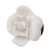 Alabaster magnet, 'Huamanga Bloom' - Alabaster Flower Hand-Carved Magnet from Peru