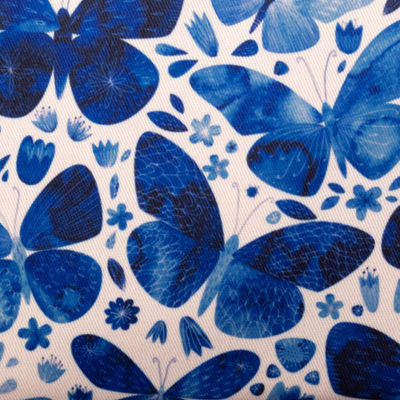 Pulsera impresa, 'Fluttering Hope' - Pulsera de mariposa azul impresa con cierre de cremallera