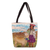 Printed tote bag, 'Breathtaking Home' - Printed Andean Landscape Tote Bag with Zipper Closure (image 2a) thumbail