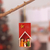 Eco-friendly nativity ornament,'Bright Nativity Morning' - Eco-friendly Red Nativity Christmas Ornament