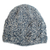 mütze aus 100 % Alpaka - Handgefertigte gehäkelte Mütze aus 100 % Alpaka in Blau und Grau
