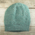 100% alpaca hat, 'Turquoise Creativity' - Turquoise 100% Alpaca Hat Knit in Peru (image 2) thumbail