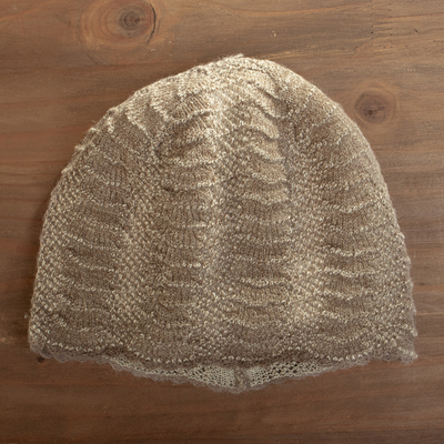 mütze aus 100 % Baby-Alpaka - Strickmütze aus 100 % Baby-Alpaka aus Peru