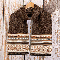 100% alpaca scarf, 'Autumn Charm'