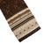 100% alpaca scarf, 'Autumn Charm' - Brown and Ivory 100% Alpaca Scarf with Floral Motifs (image 2b) thumbail