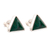 Chrysocolla stud earrings, 'Intuition Triangles' - Modern Geometric Stud Earrings with Natural Chrysocolla Gems thumbail