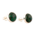 Chrysocolla stud earrings, 'Intuition Whim' - Polished Sterling Silver Stud Earrings with Chrysocolla Gems thumbail