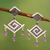 Amethyst dangle earrings, 'Purple Lambayeque' - Lambayeque Dangle Earrings with Natural Amethyst Beads