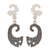 Ohrhänger aus Sterlingsilber - Kulturelle Ohrhänger aus Sterlingsilber mit geometrischem Fisch