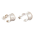 Sterling silver half-hoop earrings, 'Coiled Gloss' - Sterling Silver Half-Hoop Earrings in a High Polish Finish