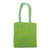 Jute knit shoulder bag, 'Chic and Bright' - Green Jute Knit Shoulder Bag with Wood Button and Bead (image 2b) thumbail