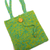 Jute knit shoulder bag, 'Chic and Bright' - Green Jute Knit Shoulder Bag with Wood Button and Bead (image 2c) thumbail