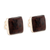 Mahogany obsidian stud earrings, 'Chocolate Bites' - Mahogany Obsidian & Sterling Silver Stud Earrings From Peru thumbail