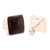 Mahogany obsidian stud earrings, 'Chocolate Bites' - Mahogany Obsidian & Sterling Silver Stud Earrings From Peru (image 2b) thumbail