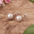 Cultured pearl stud earrings, 'Perfectly Grey' - Sterling Silver Stud Earrings with Grey Cultured Pearls (image 2) thumbail