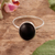 Onyx cocktail ring, 'Courage Amulet' - Sterling Silver Cocktail Ring with Black Onyx Cabochon (image 2) thumbail