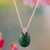Chrysocolla pendant necklace, 'Amazon Green' - Chrysocolla and Sterling Silver Pendant Necklace from Peru (image 2) thumbail