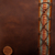 Leather sling, 'Traditional Journey' - Brown Leather Sling with Colorful Wool Textile from Peru (image 2c) thumbail