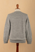 Men's 100% alpaca sweater, 'Little Stitches in Grey' - 100% Alpaca Hand-Embroidered Men's Pullover Sweater in Grey (image 2d) thumbail
