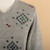 Men's 100% alpaca sweater, 'Little Stitches in Grey' - 100% Alpaca Hand-Embroidered Men's Pullover Sweater in Grey (image 2f) thumbail