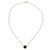 Halskette mit Onyx-Anhänger - Geometrische Anhängerhalskette aus Sterlingsilber mit Onyxstein