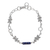 Sodalite pendant bracelet, 'Blue Blossoming' - Sterling Silver Pendant Bracelet with Natural Sodalite Gems (image 2a) thumbail