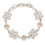 Cultured pearl link bracelet, 'Peace Incantation' - Sterling Silver Link Bracelet with Cream Cultured Pearls