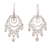 Cultured pearl chandelier earrings, 'Peace Gala' - Sterling Silver Chandelier Earrings with Cultured Pearls
