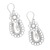 Cultured pearl dangle earrings, 'Faith Rings' - Sterling Silver Dangle Earrings with Rings and Cream Pearls (image 2b) thumbail