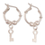 Sterling silver hoop earrings, 'Secret Key' - Polished Sterling Silver Hoop Earrings with Dangling Keys thumbail