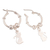 Sterling silver hoop earrings, 'Little Kitten' - Polished Sterling Silver Hoop Earrings with Cat Motif (image 2b) thumbail