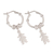Sterling silver hoop earrings, 'Inner Girl' - Sterling Silver Hoop Earrings with Girl Motif from Peru thumbail