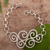 Sterling silver pendant bracelet, 'Magical Dance' - Sterling Silver Pendant Bracelet with Windy Motifs