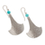 Quartz dangle earrings, 'Oceanic Tumi' - Hammered Sterling Silver Dangle Earrings with Quartz Beads