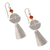 Agate dangle earrings, 'Vibrant Amulet' - Geometric Sterling Silver Dangle Earrings with Agate Stones (image 2b) thumbail