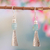 Opal dangle earrings, 'Pyramids of Truth' - Sterling Silver and Natural Opal Dangle Earrings (image 2) thumbail