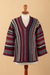 Jersey en mezcla de alpaca - Suéter de Mezcla de Alpaca con Cuello en V y Mangas Estilo Kimono