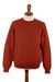 Men's 100% alpaca sweater, 'Rhombus Spice' - Men's 100% Alpaca Sweater with Rhombus Geometric Pattern
