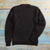 Men's 100% alpaca sweater, 'Night Rhombus' - Men's 100% Alpaca Sweater with Black Geometric Pattern thumbail