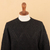 Men's 100% alpaca sweater, 'Night Rhombus' - Men's 100% Alpaca Sweater with Black Geometric Pattern (image 2e) thumbail