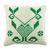 Cotton blend cushion cover, 'Abstract Appeal' (18 inch) - Green 18 Inch Cotton Blend Cushion Cover Hand-Woven in Peru