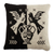 Cotton blend cushion cover, 'Birds in Black' - Two-Tone Cotton Blend Bird Cushion Cover Hand-Woven in Peru