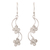 Sterling silver dangle earrings, 'Floral Winds' - Sterling Silver Floral Dangle Earrings in Polished Finish thumbail