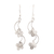 Sterling silver dangle earrings, 'Floral Winds' - Sterling Silver Floral Dangle Earrings in Polished Finish (image 2b) thumbail