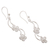 Sterling silver dangle earrings, 'Floral Winds' - Sterling Silver Floral Dangle Earrings in Polished Finish (image 2c) thumbail