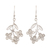 Sterling silver dangle earrings, 'Heaven's Bouquet' - Sterling Silver Floral and Leaf Dangle Earrings from Peru thumbail